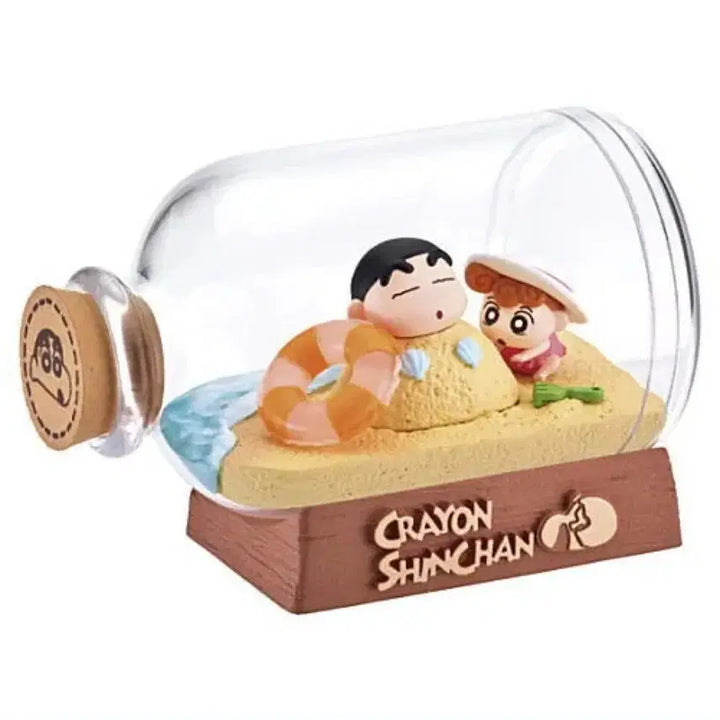 [BUNJANG] Crayon Shin-chan Rement Terrarium 5th Figure / 짱구 리멘트 테라리움 5번 짱아 해변 유리병 피규어