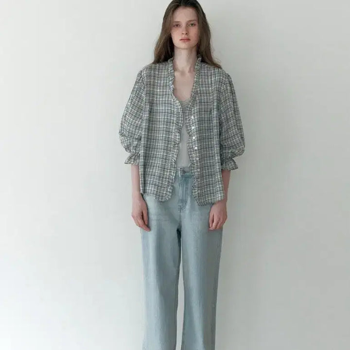 [BUNJANG] The Lil Checkered Blouse / 더릴 블라우스