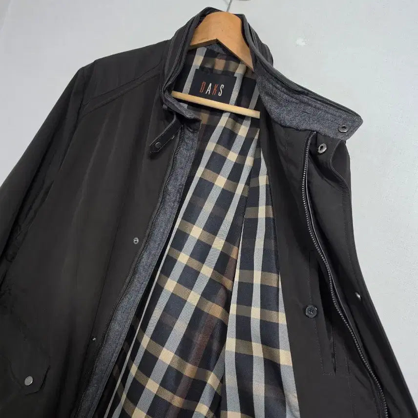 [BUNJANG] Daks Leather Patch 3-Pocket Quilted Safari Jacket 110 / 닥스 양가죽 패치 3포켓 사파리 누빔자켓 110