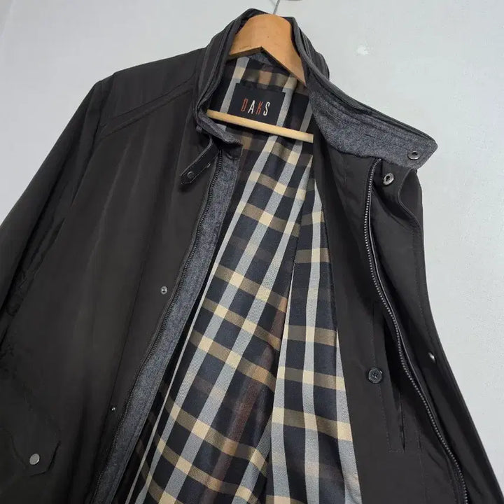 [BUNJANG] Daks Leather Patch 3-Pocket Quilted Safari Jacket 110 / 닥스 양가죽 패치 3포켓 사파리 누빔자켓 110