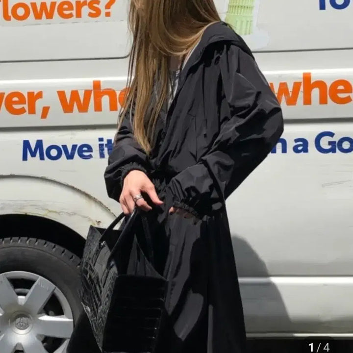 [BUNJANG] Outfit Wind Jumper Windbreaker (Black) / 아웃핏 윈드 점퍼 바람막이 (블랙)