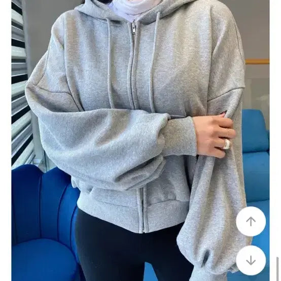 [BUNJANG] Grey Hoodie Zip-up / 에이블리 회색 후드집업