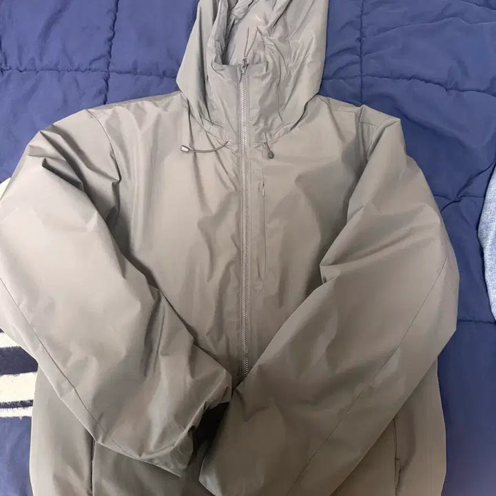 [BUNJANG] Musinsa Standard Hooded All-Round Padded Jacket [Khaki Gray] M / 무신사 스탠다드 후디드 올라운드 패딩 재킷 [카키 그레이] M