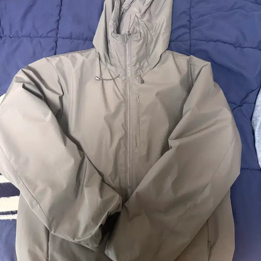 [BUNJANG] Musinsa Standard Hooded All-Round Padded Jacket [Khaki Gray] M / 무신사 스탠다드 후디드 올라운드 패딩 재킷 [카키 그레이] M