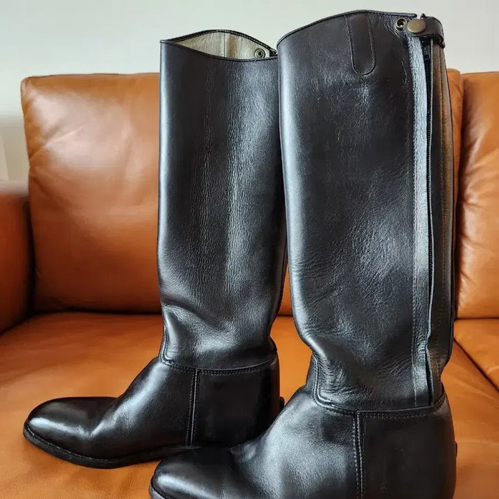 [BUNJANG] Custom Black Riding Boots - Women&