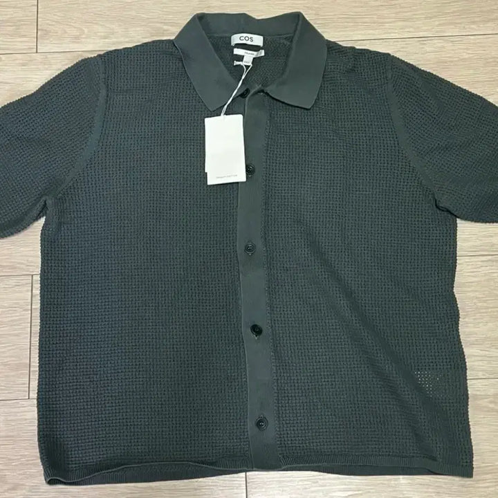 [BUNJANG] COS Camp Collar Open Knit Shirt XL Teal / [새상품] COS 캠프 칼라 오픈 니트 셔츠 XL 청록