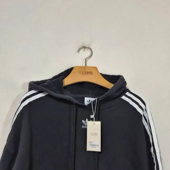[BUNJANG] Adidas Cropped Hoodie Black / 아디다스 크롭 후드티  블랙