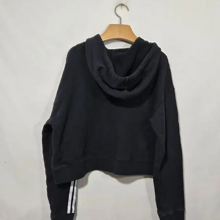 [BUNJANG] Adidas Cropped Hoodie Black / 아디다스 크롭 후드티  블랙