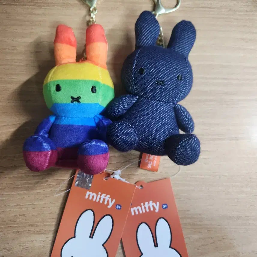 [BUNJANG] Miffy Doll Keyring (Navy, Rainbow) / (새제품) 미피 인형키링 (3종류)