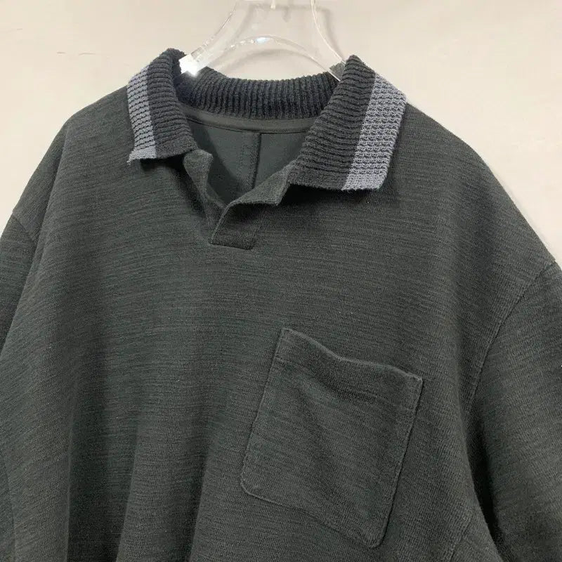 [SOLD OUT] L 시스템옴므 23 오픈 PK 반팔 니트 카라티