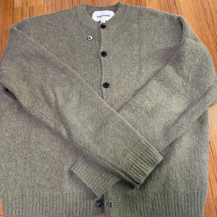 [SOLD OUT] 토니웩 알파카 모헤어 크루넥 가디건 헤지 그린 XL