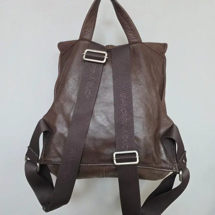 [BUNJANG] Mandarina Duck Brown Leather Backpack / 만다리나덕 브라운 가죽 백팩