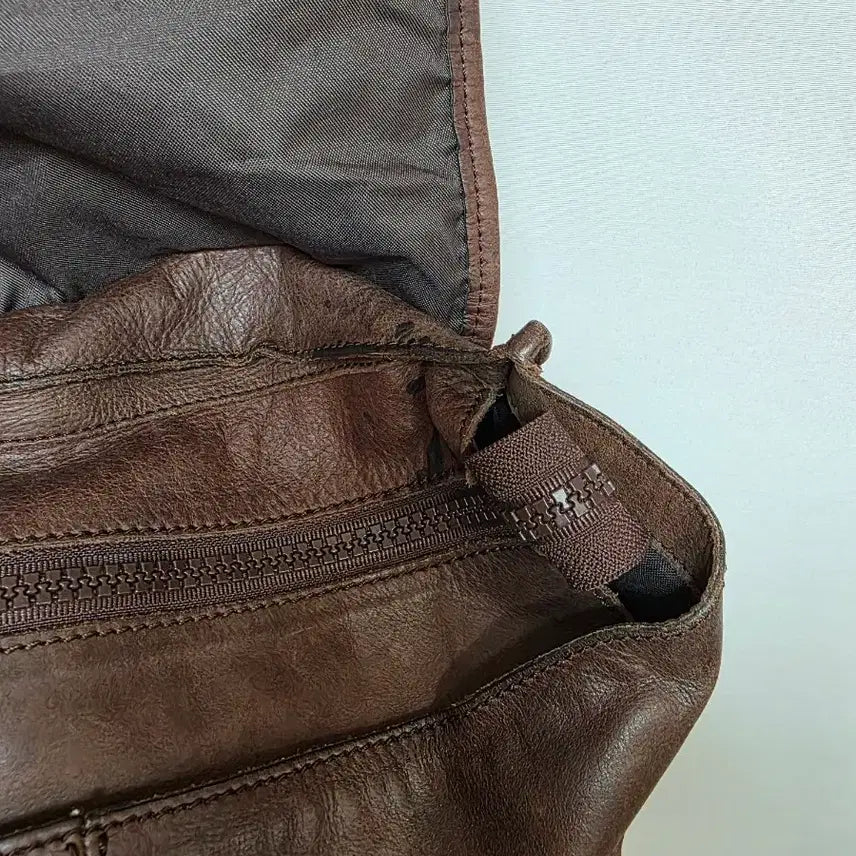 [BUNJANG] Mandarina Duck Brown Leather Backpack / 만다리나덕 브라운 가죽 백팩