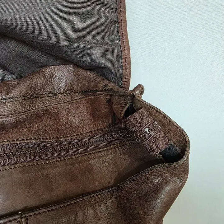 [BUNJANG] Mandarina Duck Brown Leather Backpack / 만다리나덕 브라운 가죽 백팩