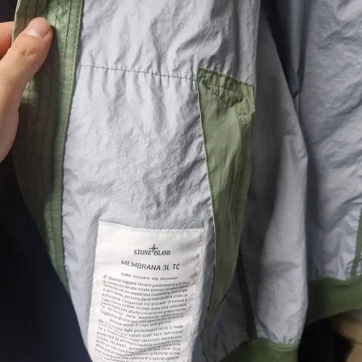 [BUNJANG] Stone Island Membrana Sage Green Hooded Jacket XL / 스톤아일랜드 멤브라나 세이지 그린 후드 자켓xl