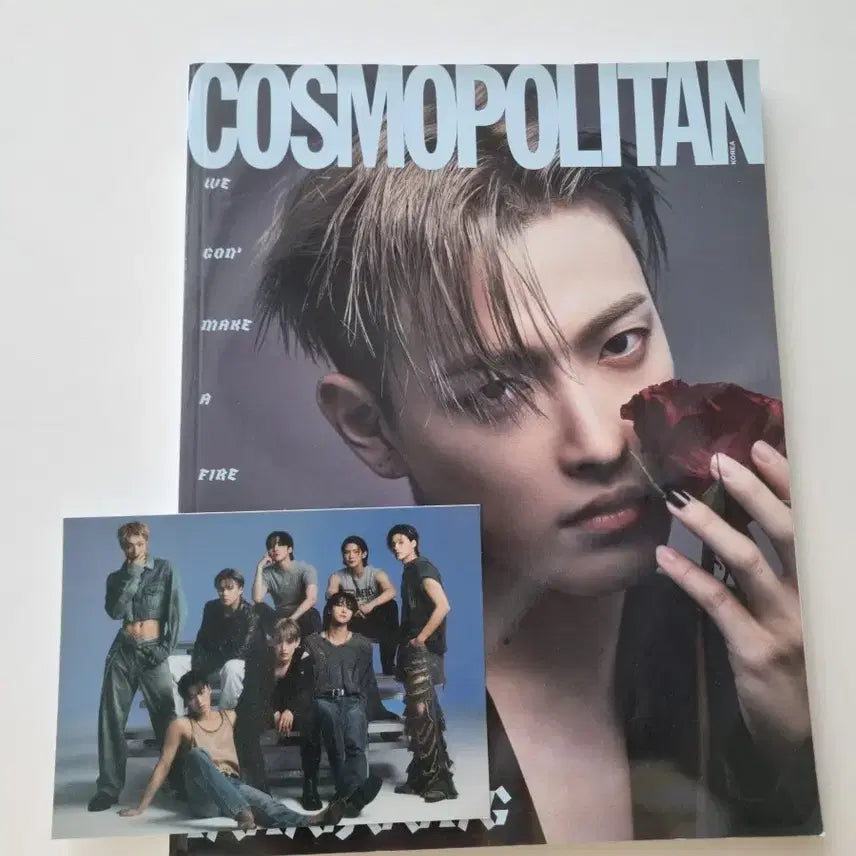 [SOLD OUT] 엽서 포함)에이티즈 코스모폴리탄 홍중 커버 잡지 매거진