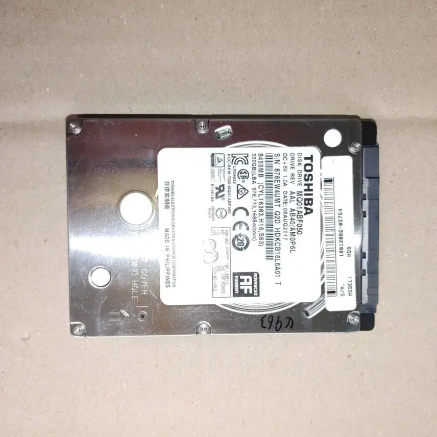 [BUNJANG] Toshiba 500GB Laptop HDD / 도시바 500GB 노트북 HDD