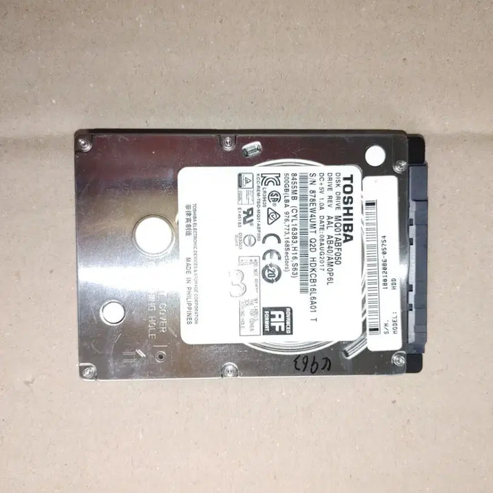 [BUNJANG] Toshiba 500GB Laptop HDD / 도시바 500GB 노트북 HDD