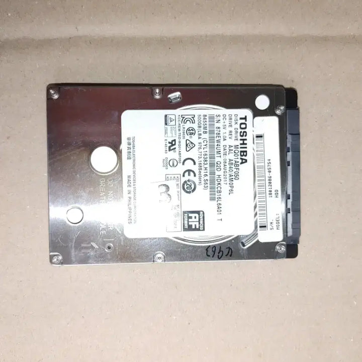[BUNJANG] Toshiba 500GB Laptop HDD / 도시바 500GB 노트북 HDD