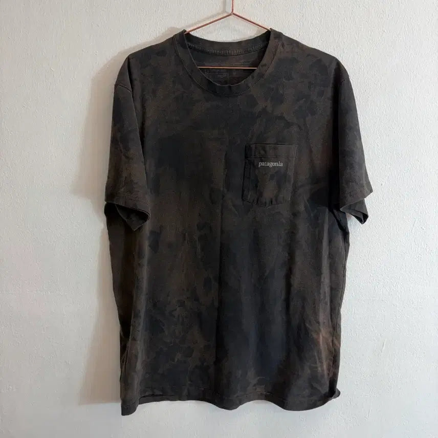 [SOLD OUT] 파타고니아 포켓 반팔 티셔츠 워싱 블랙(L)
