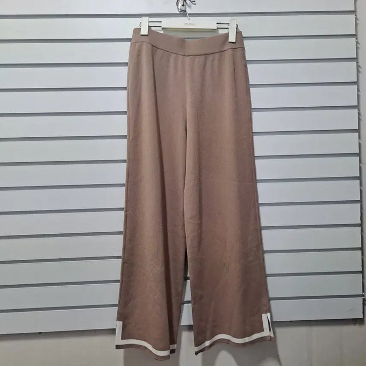 [BUNJANG] TAHARI Beige Banding Spring Knit Wide Pants / TAHARI 베이지 밴딩 봄 니트 와이드팬츠 28/옷장꾸미기