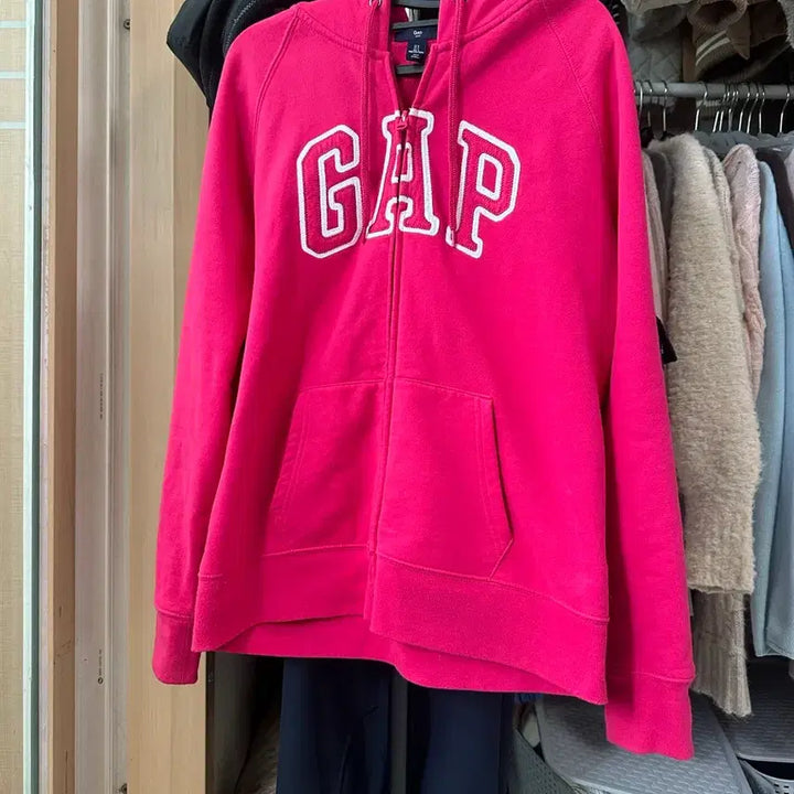 [BUNJANG] Gap Hoodie Zip-up Hot Pink / gap 후드집업 핫핑크