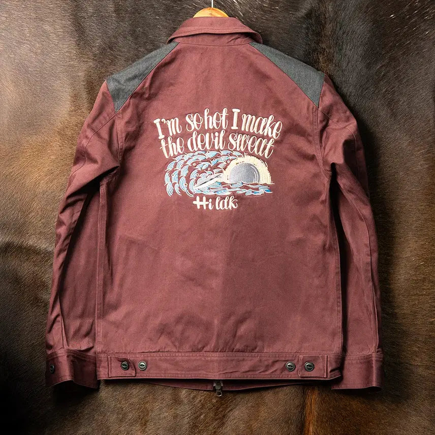 [BUNJANG] HiLDK Stitch Mechanic Work Jacket Burgundy / [93] 00s~ HiLDK 스티치 메카닉 워크자켓 버건디