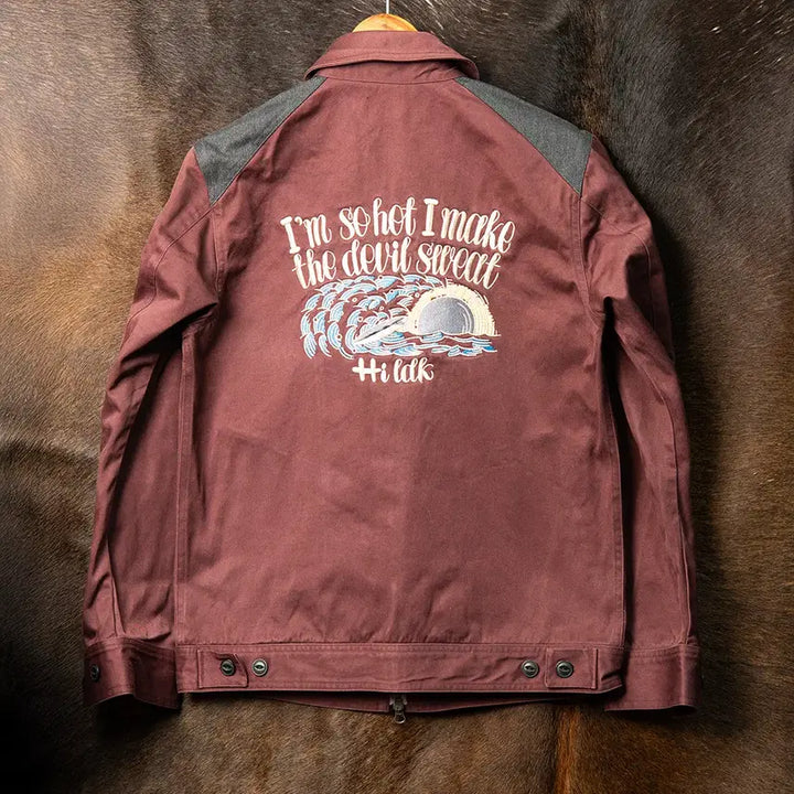 [BUNJANG] HiLDK Stitch Mechanic Work Jacket Burgundy / [93] 00s~ HiLDK 스티치 메카닉 워크자켓 버건디