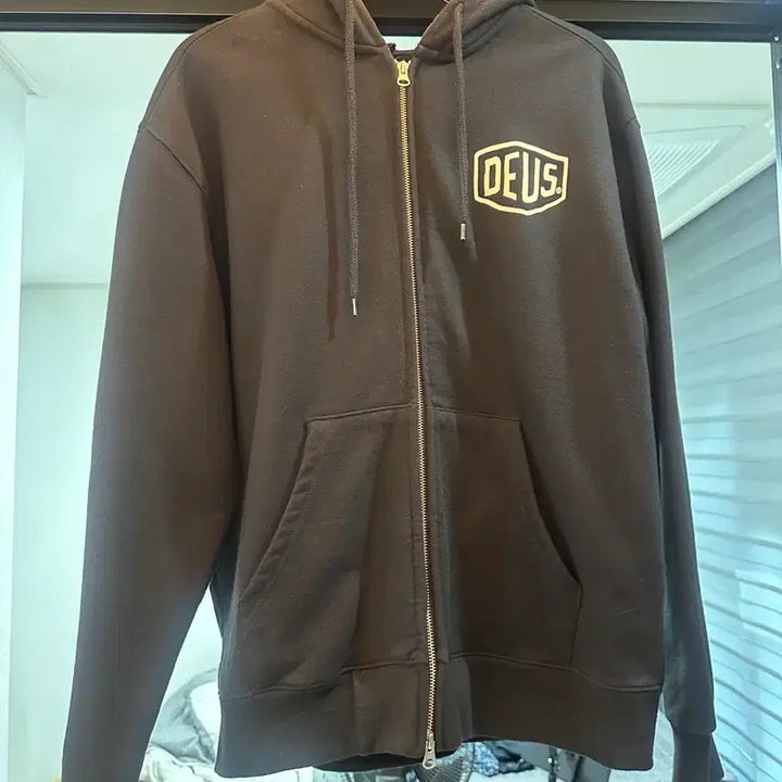 [BUNJANG] Deus Hooded Zip-up Black L / 데우스 후드집업 블랙 L