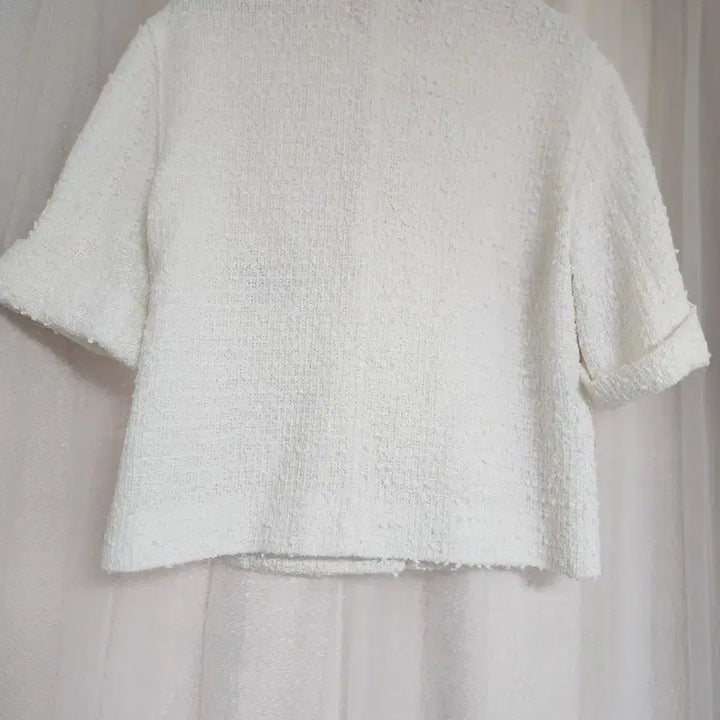 [BUNJANG] Izzat Collection Tweed 2-Piece Set / 아이잗컬렉션 반팔 자켓 스커트 셋업