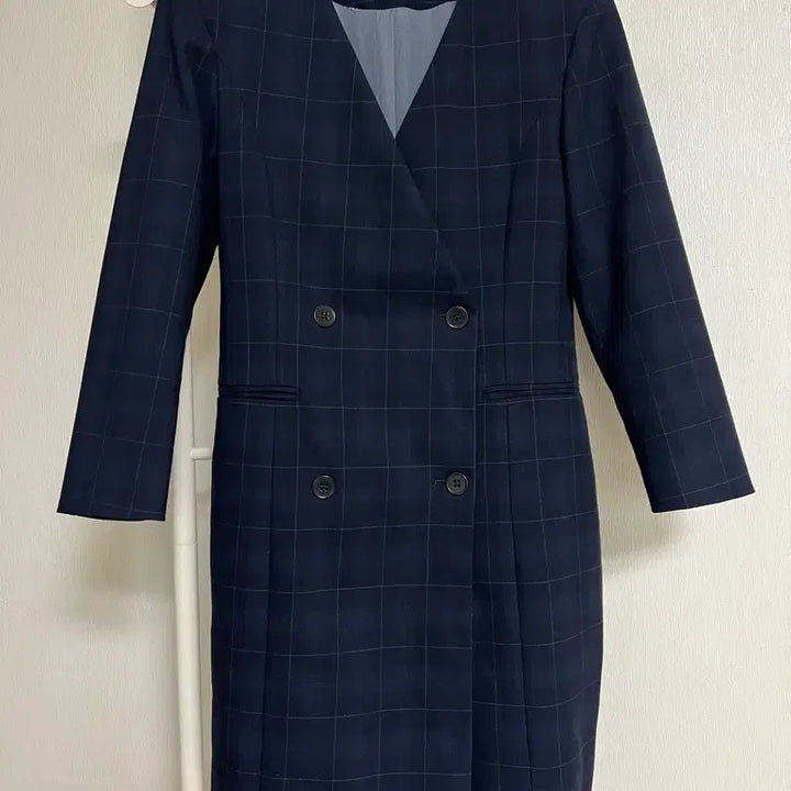 [BUNJANG] Maje Check Double Button Dress / [정품] 마쥬 maje 체크 더블 버튼 원피스 38