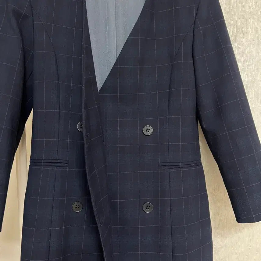 [BUNJANG] Maje Check Double Button Dress / [정품] 마쥬 maje 체크 더블 버튼 원피스 38