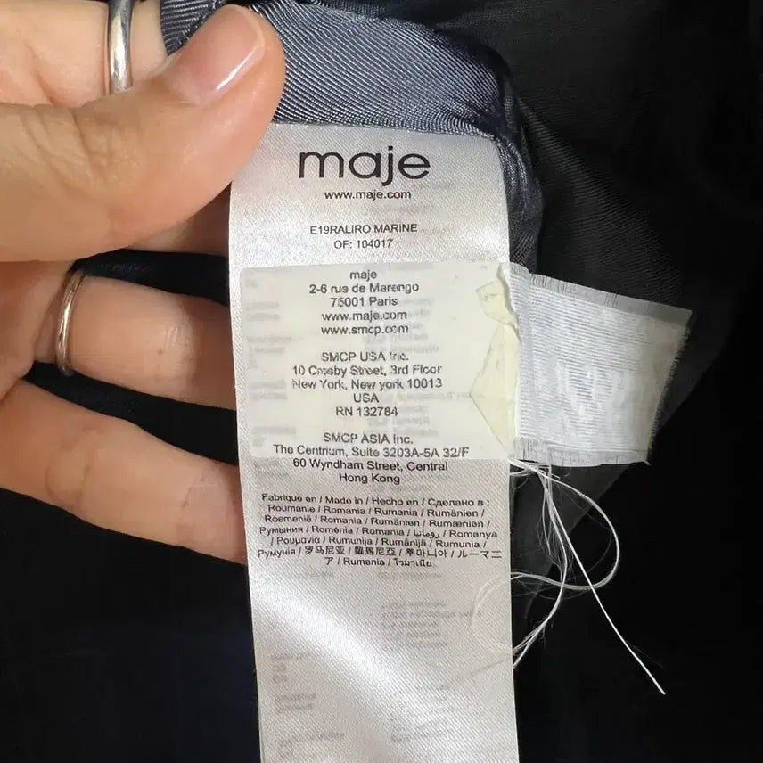[BUNJANG] Maje Check Double Button Dress / [정품] 마쥬 maje 체크 더블 버튼 원피스 38