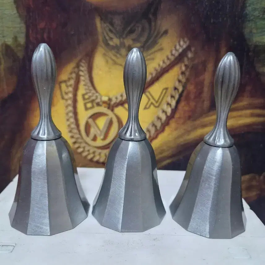 [BUNJANG] Antique Pewter Handbells Set of 7 / 앤틱 주석핸드벨 장식용 종 7개