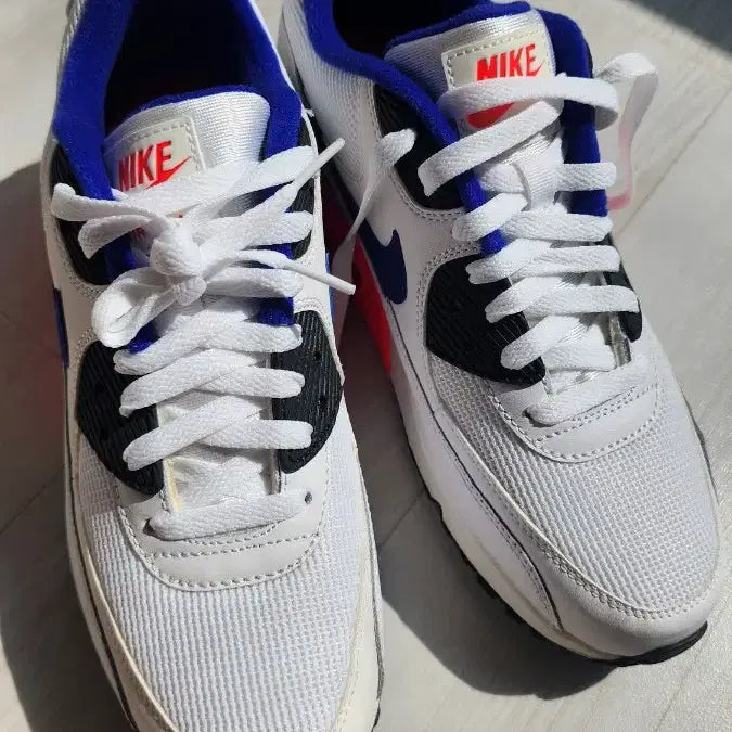 [BUNJANG] Nike Air Max 90 White/Blue Sneakers / 나이키 에어맥스 90 화이트/블루 운동화