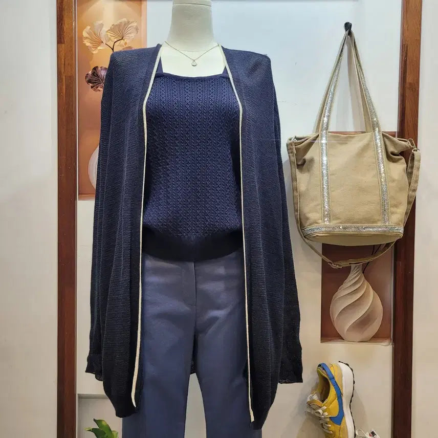 [BUNJANG] TIME Linen Blend Summer Long Cardigan / 타임 TIME 썸머 롱 가디건