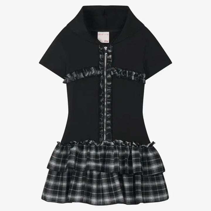 [BUNJANG] Ilio Black Ruffle Cross Dress / 일리오 Black ruffle cross dress