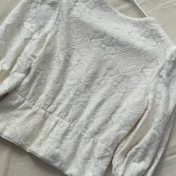 [BUNJANG] Maje Ecru Sequin Blouse / 마쥬 maje 에크루 스팽글 블라우스
