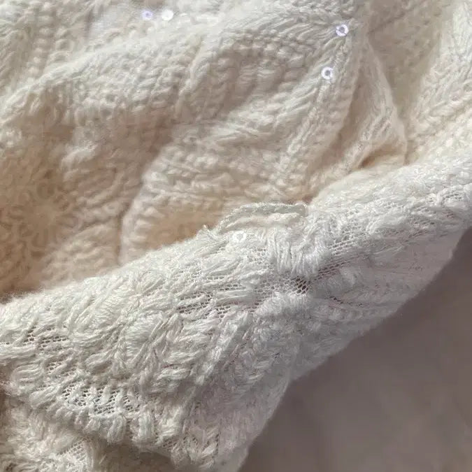[BUNJANG] Maje Ecru Sequin Blouse / 마쥬 maje 에크루 스팽글 블라우스