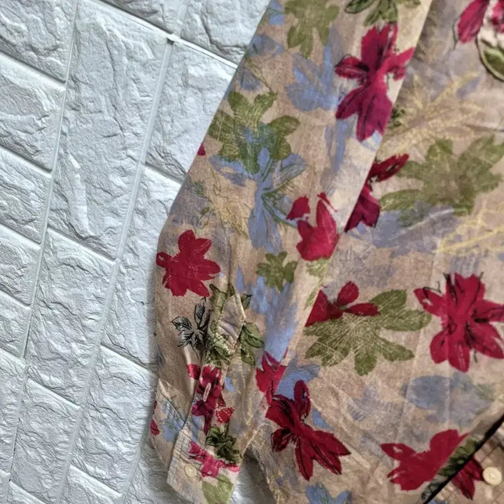 [BUNJANG] Thursday Island Flower Pattern Cotton Shirt Medium / Thursday Island 플라워 패턴 면셔츠M