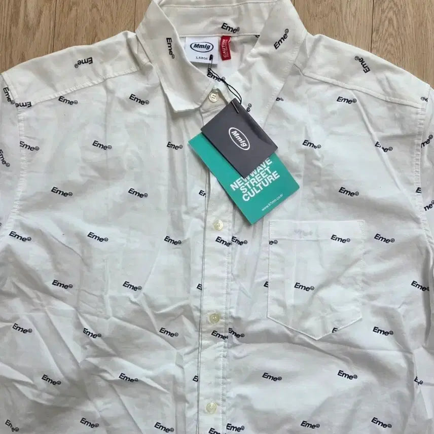 [BUNJANG] Mmlg Long-Sleeve Spring/Summer Shirt L (Approx. 105) / 미사용 Mmlg 긴팔 봄여름 와이셔츠 L사이즈 (105정도)(줄자사진