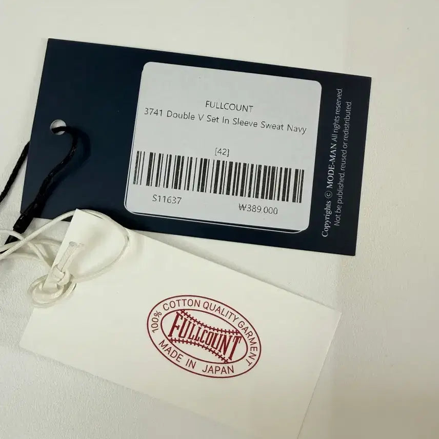 [SOLD OUT] 풀카운트 세트인 스웻셔츠 네이비 42사이즈