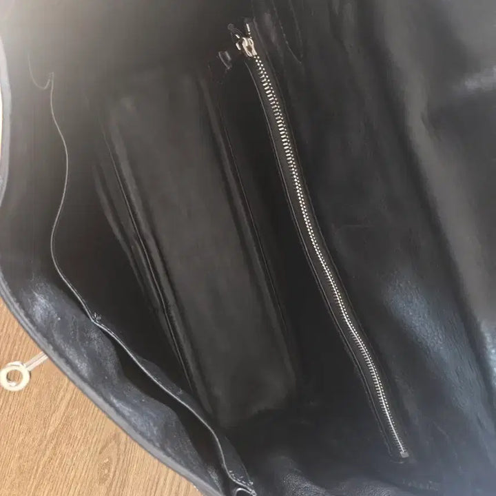 [BUNJANG] Leather Kelly Black Tote Bag / 소가죽 켈리 블랙 공황 토트백