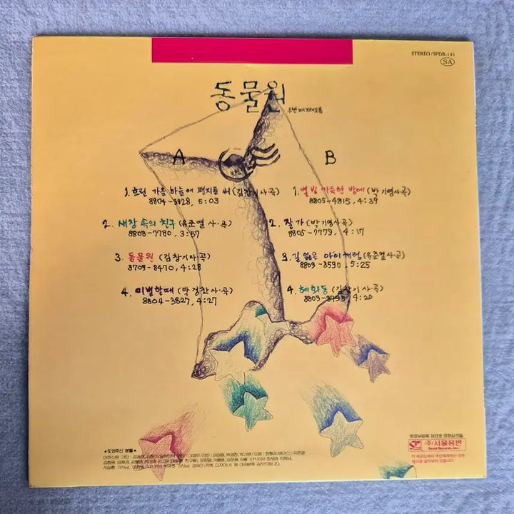 [BUNJANG] Dongmulwon Vol. 2 - Letter in the Cloudy Autumn Sky LP / LP 동물원 2집 - 흐린 가을하늘에 편지를 써(민트)