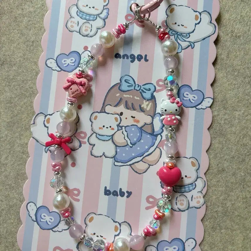 [BUNJANG] Handmade Kitty Metal Strap / [핸드메이드]키티메탈 스트랩