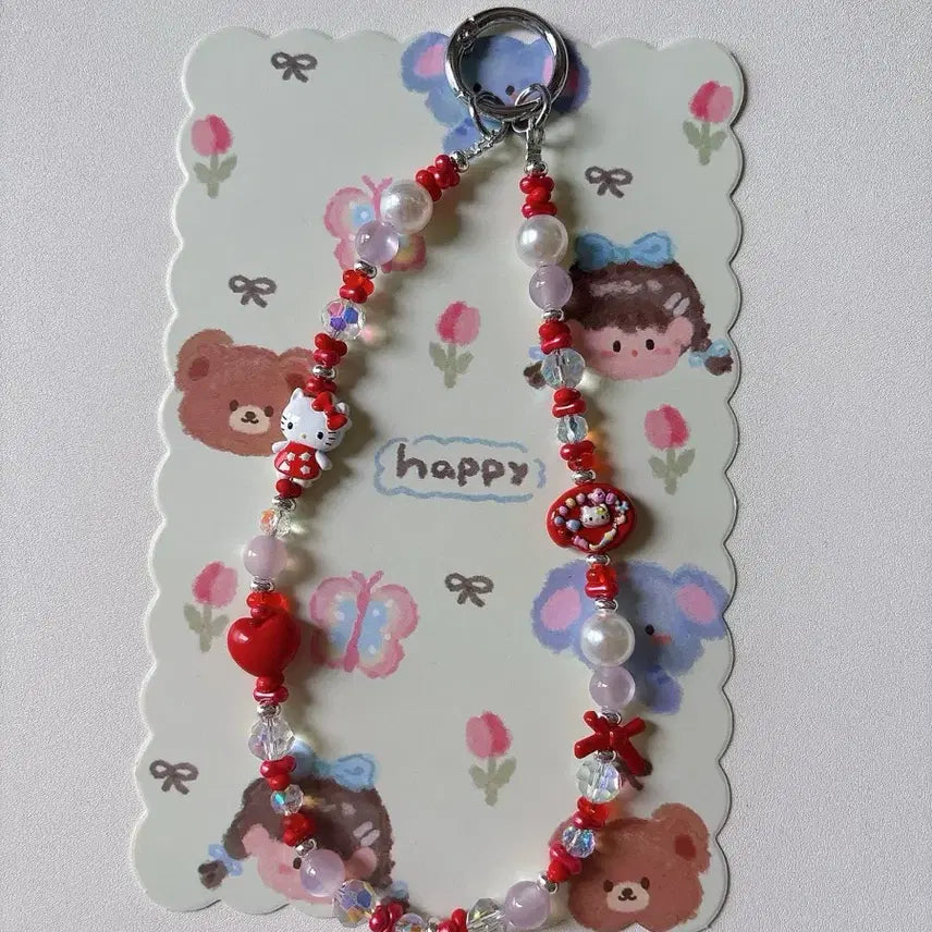 [BUNJANG] Handmade Kitty Metal Strap / [핸드메이드]키티메탈 스트랩