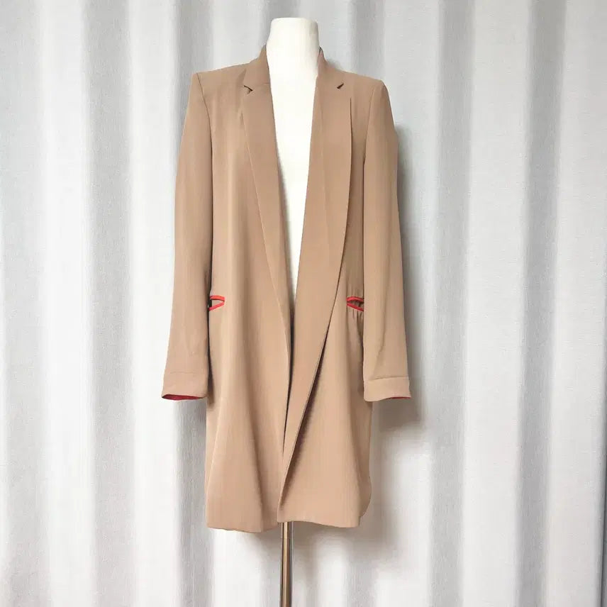 [BUNJANG] Beige Open-Type Spring Jacket / 베이지색 자켓 봄자켓