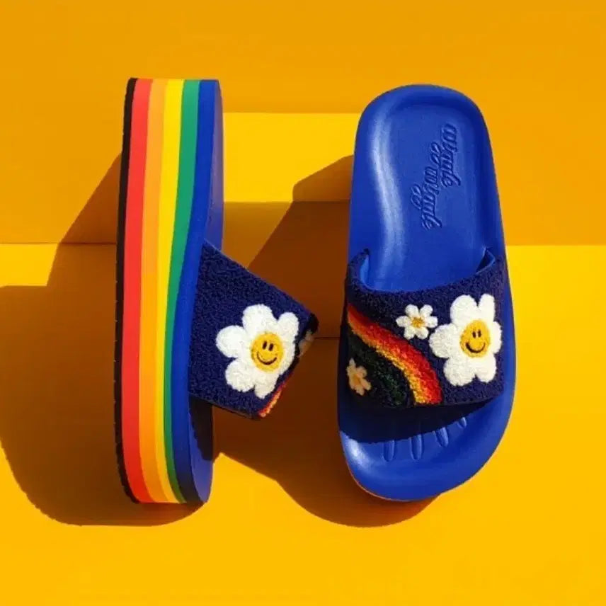 [BUNJANG] Wiggle Wiggle Daisy Platform Slippers / 위글위글 데이지 플랫폼 슬리퍼