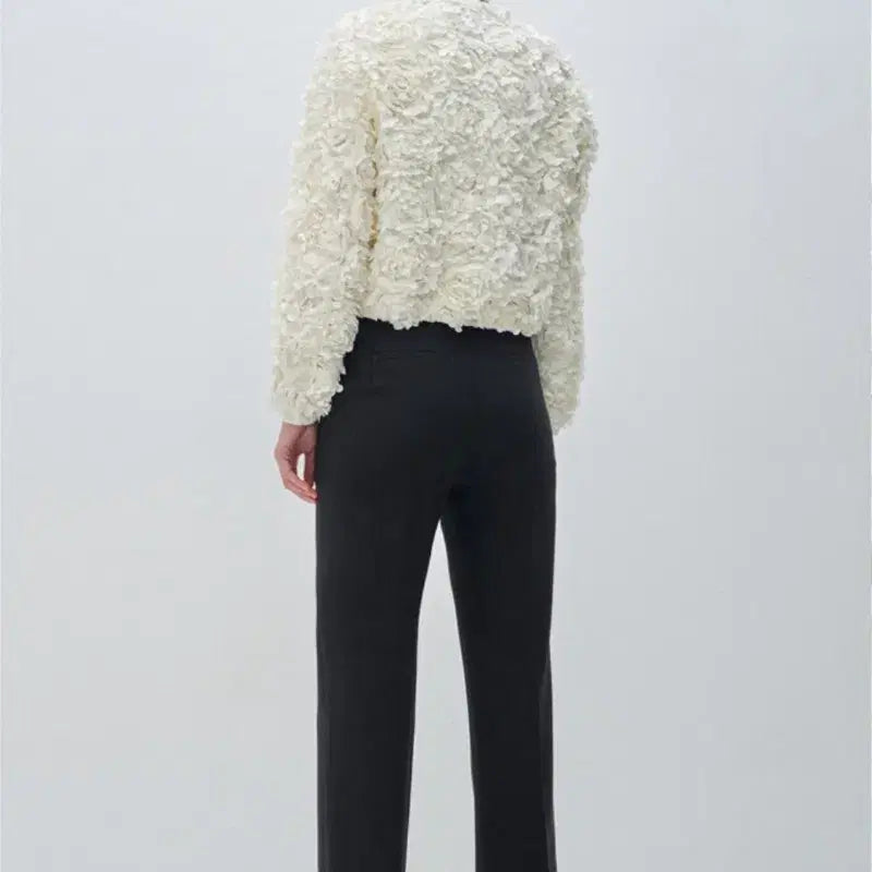 [BUNJANG] Mine Floral Textured Block Tulle Jacket / (새상품) 마인 드로우스트링 플로럴 텍스처 블록 튤 자켓