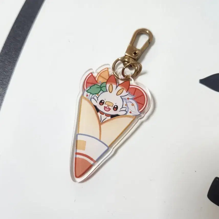 [BUNJANG] Pokemon Scorbunny Acrylic Keyring / 포켓몬 비공식 굿즈  염버니 아크릴키링